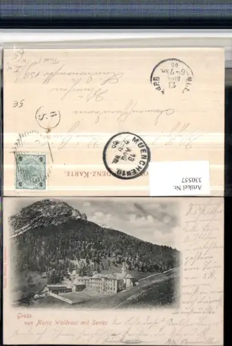 330557,Gruß von Maria Waldrast b. Matrei am Brenner m. Serles Bergkulisse