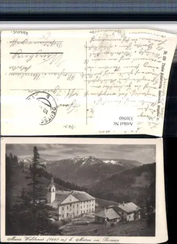330560,Wallfahrtskirche Maria Waldrast b. Matrei am Brenner Bergkulisse