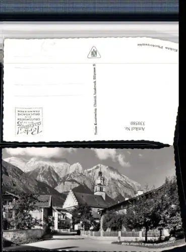 330580,Maria Absam Straßenansicht Kirche geg. Bettelwurf Bergkulisse