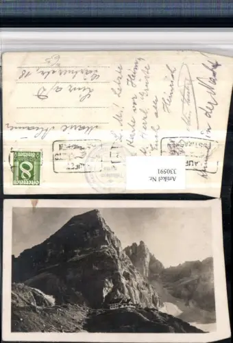 330591,Tribulaunhütte Berghütte b. Gschnitz Bergkulisse