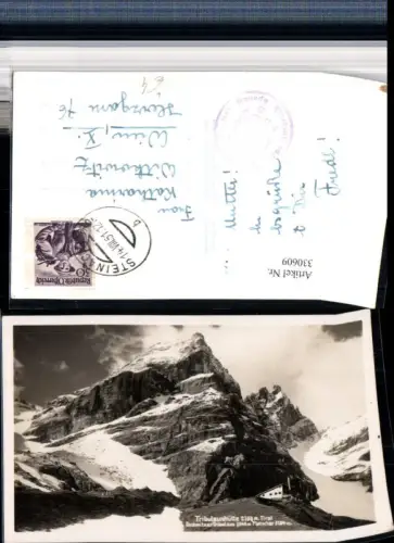 330609,Tribulaunhütte Berghütte b. Gschnitz m. Plerscher Bergkulisse