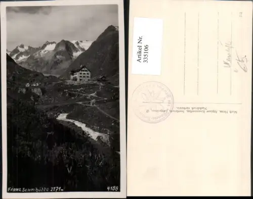 335106,Franz-Senn-Hütte Berghütte b. Neustift im Stubaital Bergkulisse