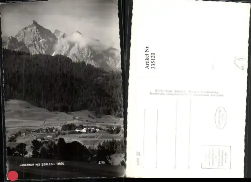 335120,Jagerhof m. Serles in Tirol Bergkulisse