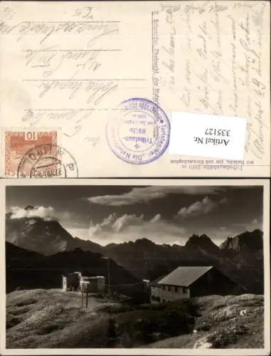 335127,Tribulaunhütte Berghütte b. Gschnitz m. Habicht Bergkulisse