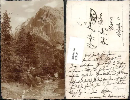 373428,Foto AK Speckkarspitze im Karwendel b. Scharnitz Bergkulisse