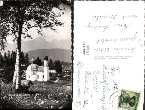 373436,Seefeld in Tirol Seekirchlein Kirche Bergkulisse