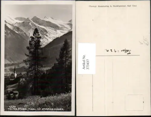 373437,Telfes Teilansicht m. Stubaier Ferner Bergkulisse pub A. Stockhamer 6270