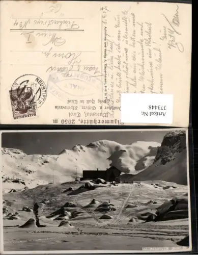 373448,Lizumerhütte Berghütte b. Wattenberg Bergkulisse Winterbild