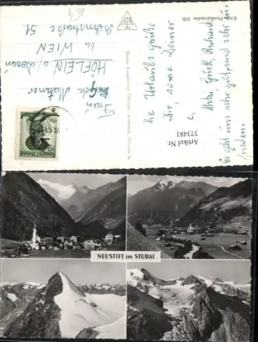 373481,Neustift im Stubaital Totale Bergkulissen Mehrbildkarte