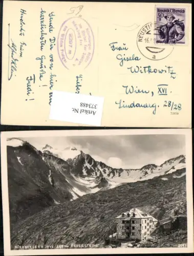 373488,Nürnbergerhütte Berghütte b. Neustift m. Feuersteine Bergkulisse