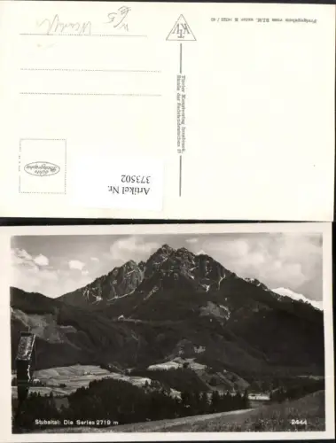 373502,Stubaital Serles b. Mieders Wegkreuz Bergkulisse