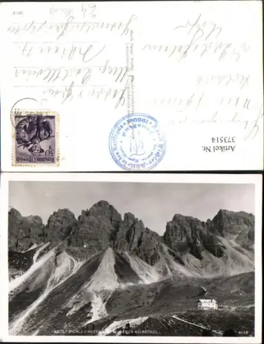 373514,Adolf Pichler-Hütte Berghütte b. Grinzens geg. Kalkkögel Bergkulisse