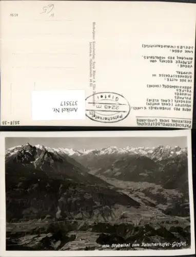 373517,Stubaital vom Patscherkofel-Gipfel b. Lans Bergkulisse