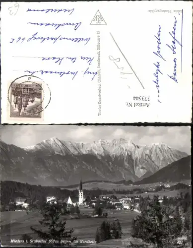 373544,Mieders im Stubaital Totale geg. Nordkette Bergkulisse
