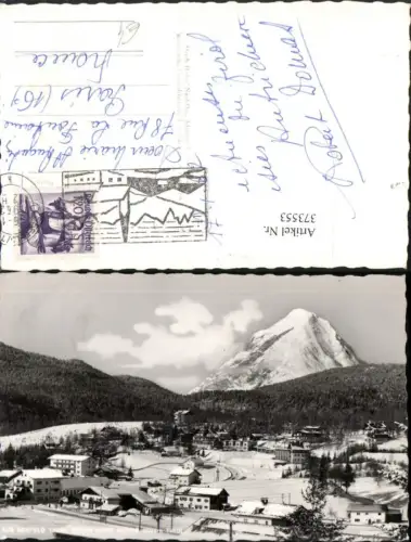 373553,Seefeld in Tirol Teilansicht geg. Hohe Munde Bergkulisse Winterbild