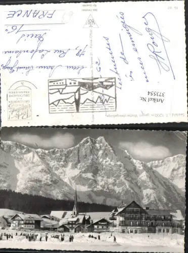 373554,Seefeld in Tirol Teilansicht geg. Wettersteingebirge Bergkulisse Winterbild