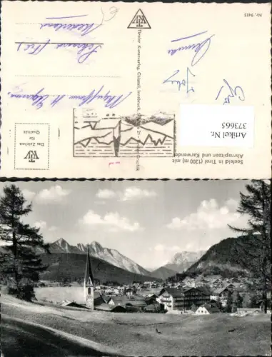 373665,Seefeld in Tirol Teilansicht m. Ahrnspitze u. Karwendel Bergkulisse