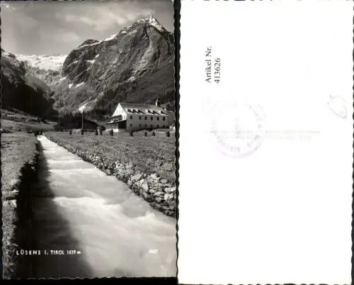 413626,Lüsens in Tirol Fluss Bergkulisse