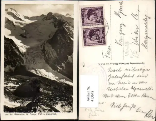 413648,Von d. Maierspitze b. Neustift geg. Freiger Pfaff Zuckerhütl Bergkulisse