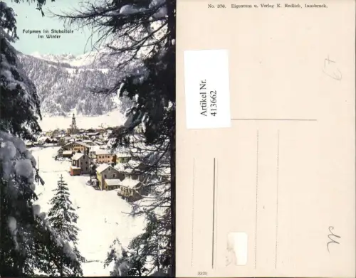 413662,Fulpmes im Stubaital Totale Winterbild