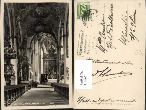 413666,Hall in Tirol Pfarrkirche Kirche Innenansicht pub A. Stockhammer 268