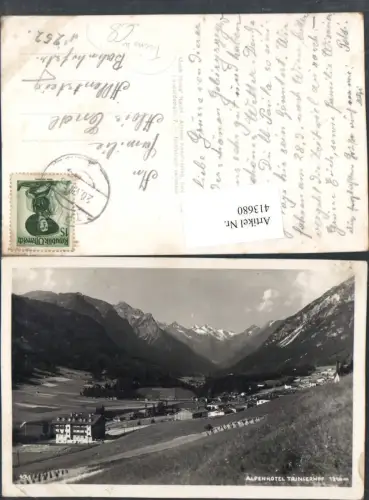 413680,Alpenhotel Trinserhof b. Trins Teilansicht Bergkulisse