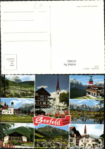 413682,Seefeld in Tirol Totale Kirche Seilbahn Mehrbildkarte