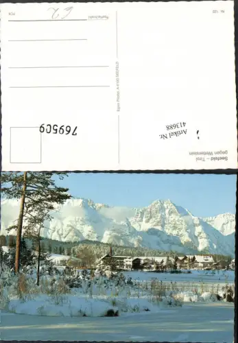 413688,Seefeld in Tirol Teilansicht geg. Wetterstein Bergkulisse Winterbild