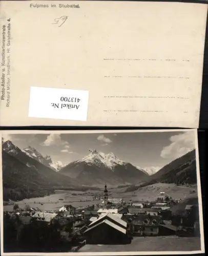 413700,Foto AK Fulmpes im Stubaital Totale Bergkulisse