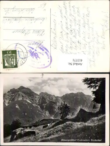 413771,Alpengasthof Frohneben b. Fulpmes im Stubai Bergkulisse