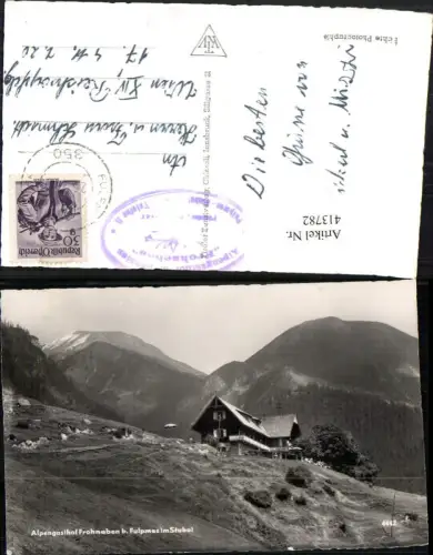 413782,Alpengasthof Frohneben b. Fulpmes im Stubai Bergkulisse