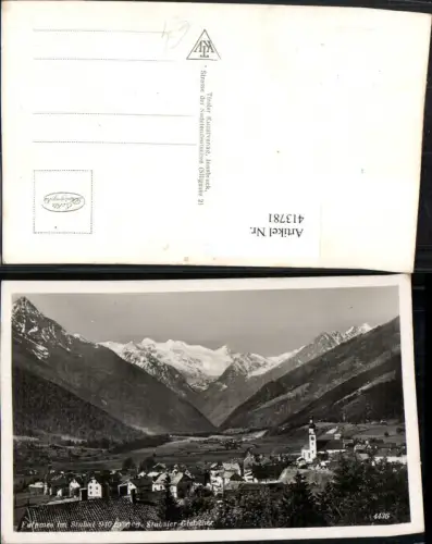 413781,Fulpmes im Stubai Totale geg. Gletscher Bergkulisse