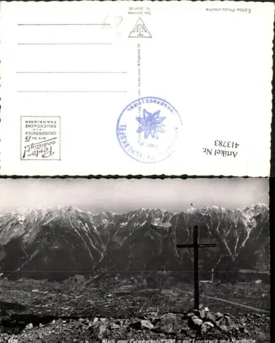 413783,Blick vom Patscherkofel b. Patsch auf Innsbruck u. Nordkette Bergkulisse