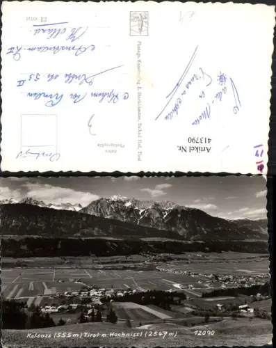 413790,Kolsass in Tirol Totale m. Hochnissl Bergkulisse