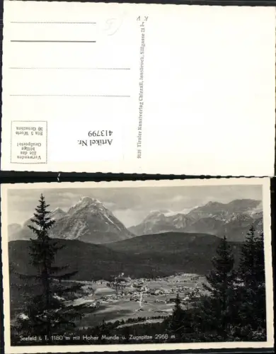 413799,Seefeld in Tirol Totale m. Hoher Munde Bergkulisse