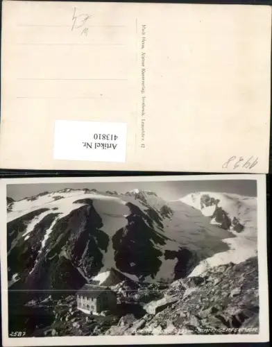 413810,Bremerhütte Berghütte b. Gschnitz m. Simmingerferner Bergkulisse