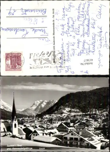 413817,Seefeld in Tirol Totale geg. Karwendel Bergkulisse Winterbild