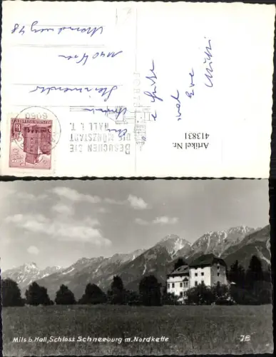 413831,Mils b. Hall Schloss Schneeburg m. Nordkette Bergkulisse