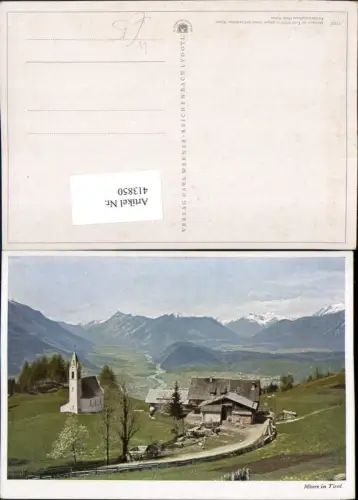 413850,Mösern in Tirol b. Telfs Kirche Bergkulisse