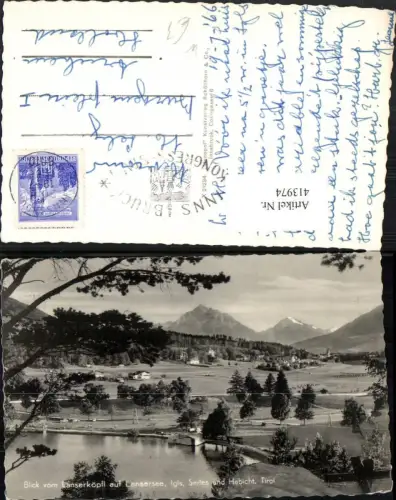 413974,Blick vom Lanserköpfl auf Lansersee Igls Serles u. Habicht Bergkulisse