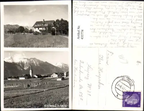 435774,Sistrans Teilansicht Pension Alpenrose Mehrbildkarte