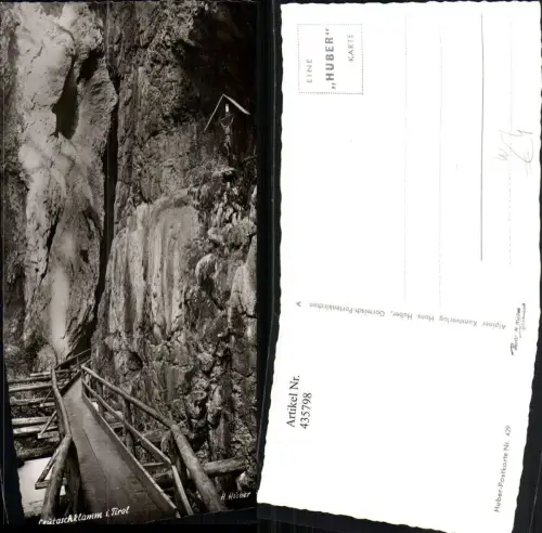 435798,Leutaschklamm Klamm b. Leutasch Schlucht pub H. Huber 429