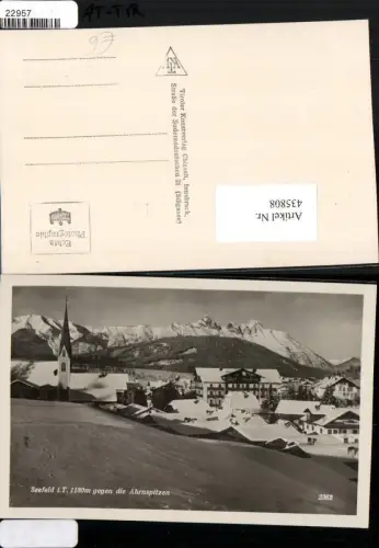 435808,Seefeld in Tirol Teilansicht geg. Ahrnspitzen Bergkulisse Winterbild