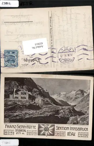 435815,Franz-Senn-Hütte Berghütte b. Neustift Bergkulisse