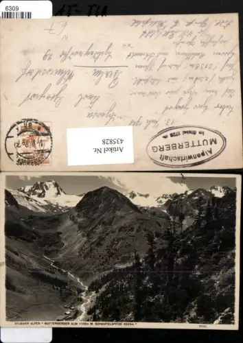 435828,Mutterberger Alm b. Neustift m. Schaufelspitze Bergkulisse