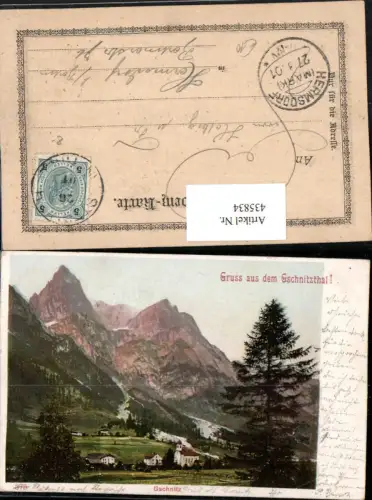 435834,Gruß aus dem Gschnitztal Gschnitz Kirche Bergkulisse
