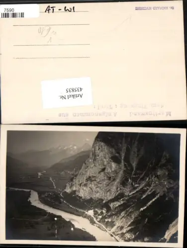 435835,Foto AK Martinswand b. Zirl Fliegeraufnahme pub Richard Mycinski