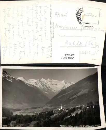 435849,Telfes Totale geg. Stubaiergletscher Bergkulisse