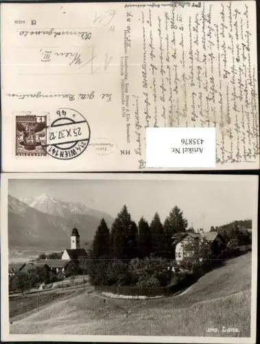 435876,Lans Teilansicht Kirche Bergkulisse