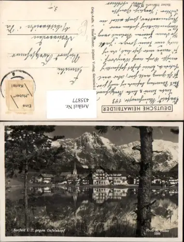 435877,Seefeld in Tirol Teilansicht geg. Oefelekopf Bergkulisse pub H. Huber 5209